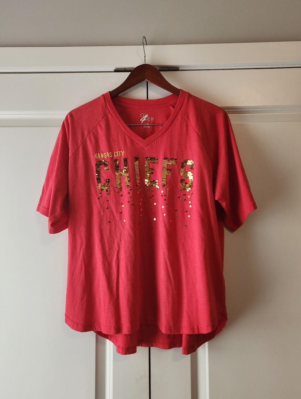 KC Chiefs Big Sequin T Shirt